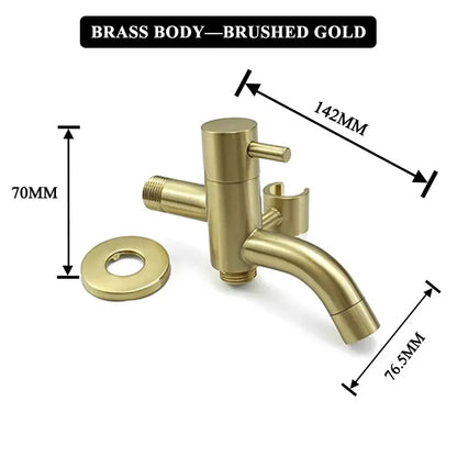 Modern brushed gold bidet faucet set bathroom handheld shower sprayer