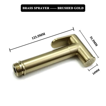 Modern brushed gold bidet faucet set bathroom handheld shower sprayer