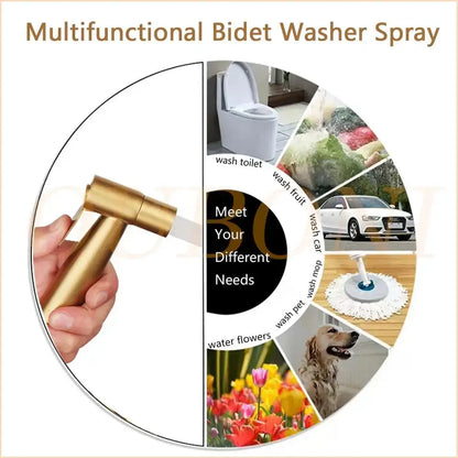 Modern brushed gold bidet faucet stainless steel bathroom mixer