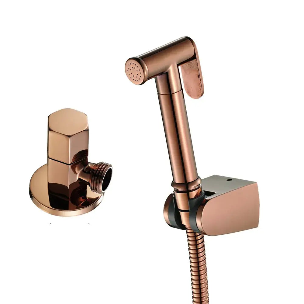 Modern brushed gold bidet sprayer kit bathroom shattaf set