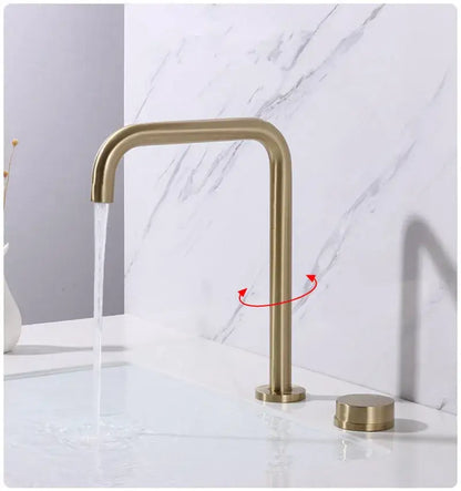 Modern brushed gold & black basin faucet kitchen sink tap