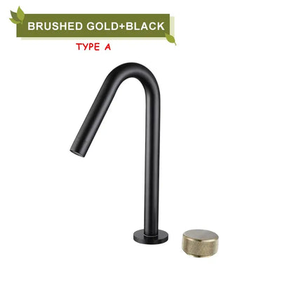 Modern brushed gold brass basin faucet kitchen mixer tap