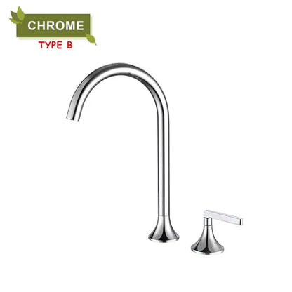 Modern brushed gold brass basin faucet kitchen mixer tap