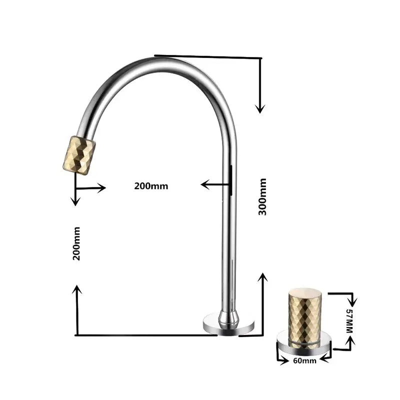 Modern brushed gold brass basin faucet kitchen mixer tap