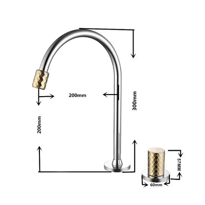Modern brushed gold brass basin faucet kitchen mixer tap