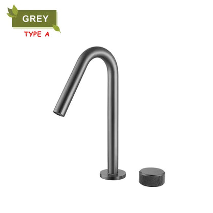 Modern brushed gold brass basin faucet kitchen mixer tap