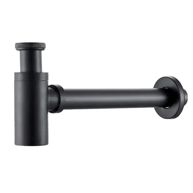 Modern brushed gold brass basin p-trap bathroom sink drain