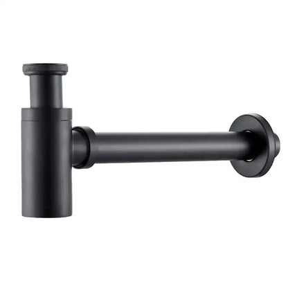 Modern brushed gold brass basin p-trap bathroom sink drain
