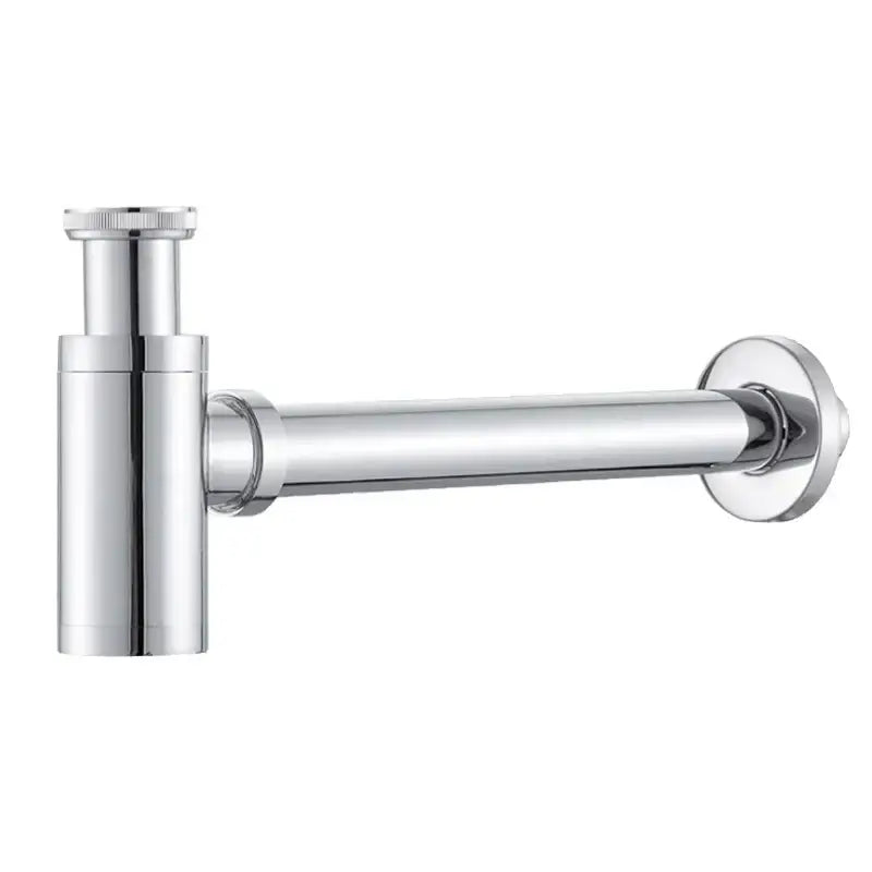 Modern brushed gold brass basin p-trap bathroom sink drain