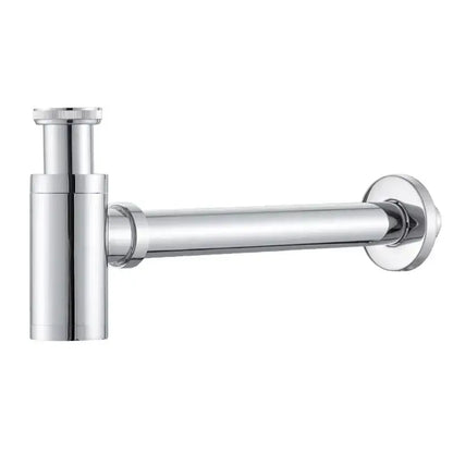 Modern brushed gold brass basin p-trap bathroom sink drain