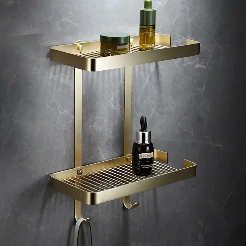 Modern brushed gold brass bath hardware set bathroom towel rack