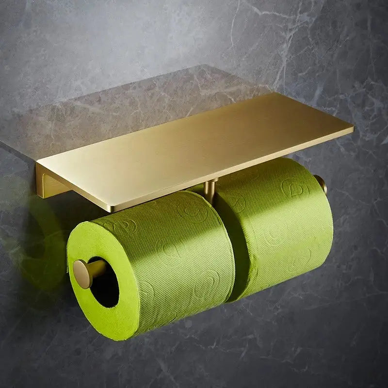 Modern brushed gold brass bath hardware set bathroom towel rack