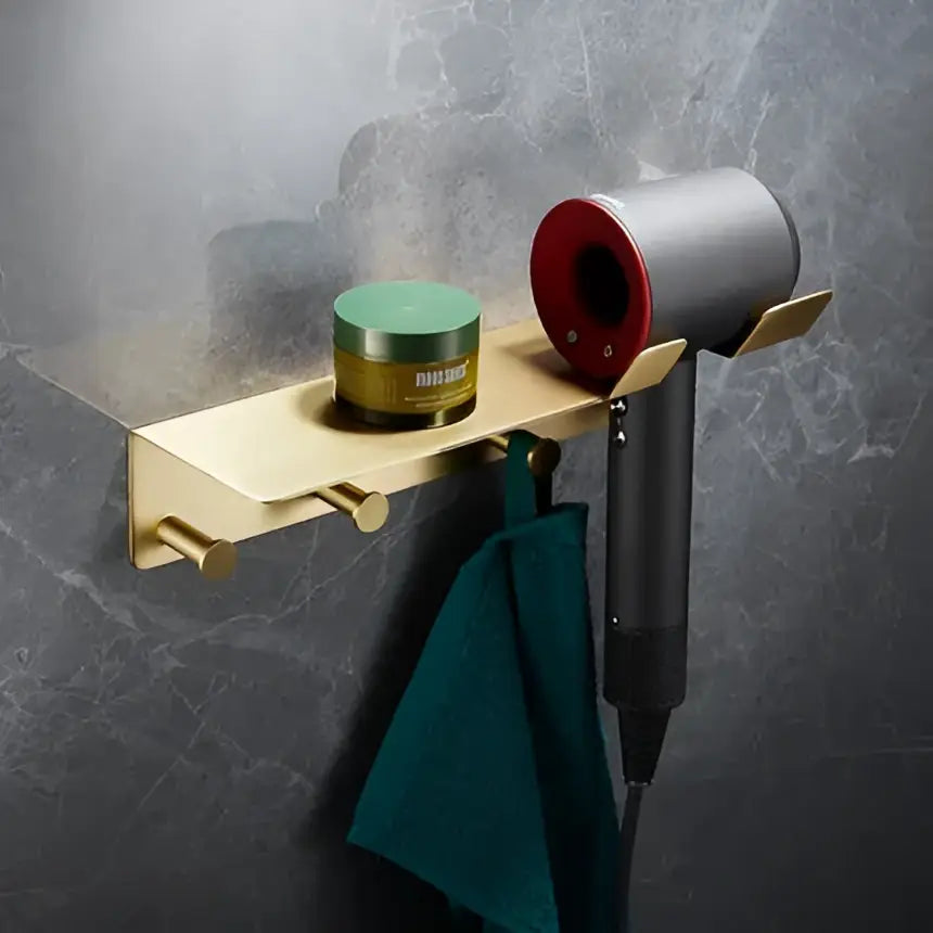 Modern brushed gold brass bath hardware set bathroom towel rack