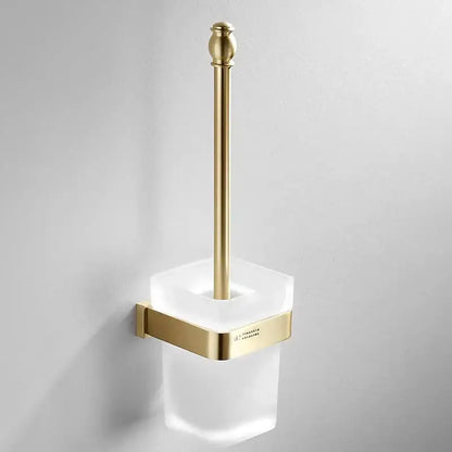 Modern brushed gold brass bath hardware set bathroom towel rack