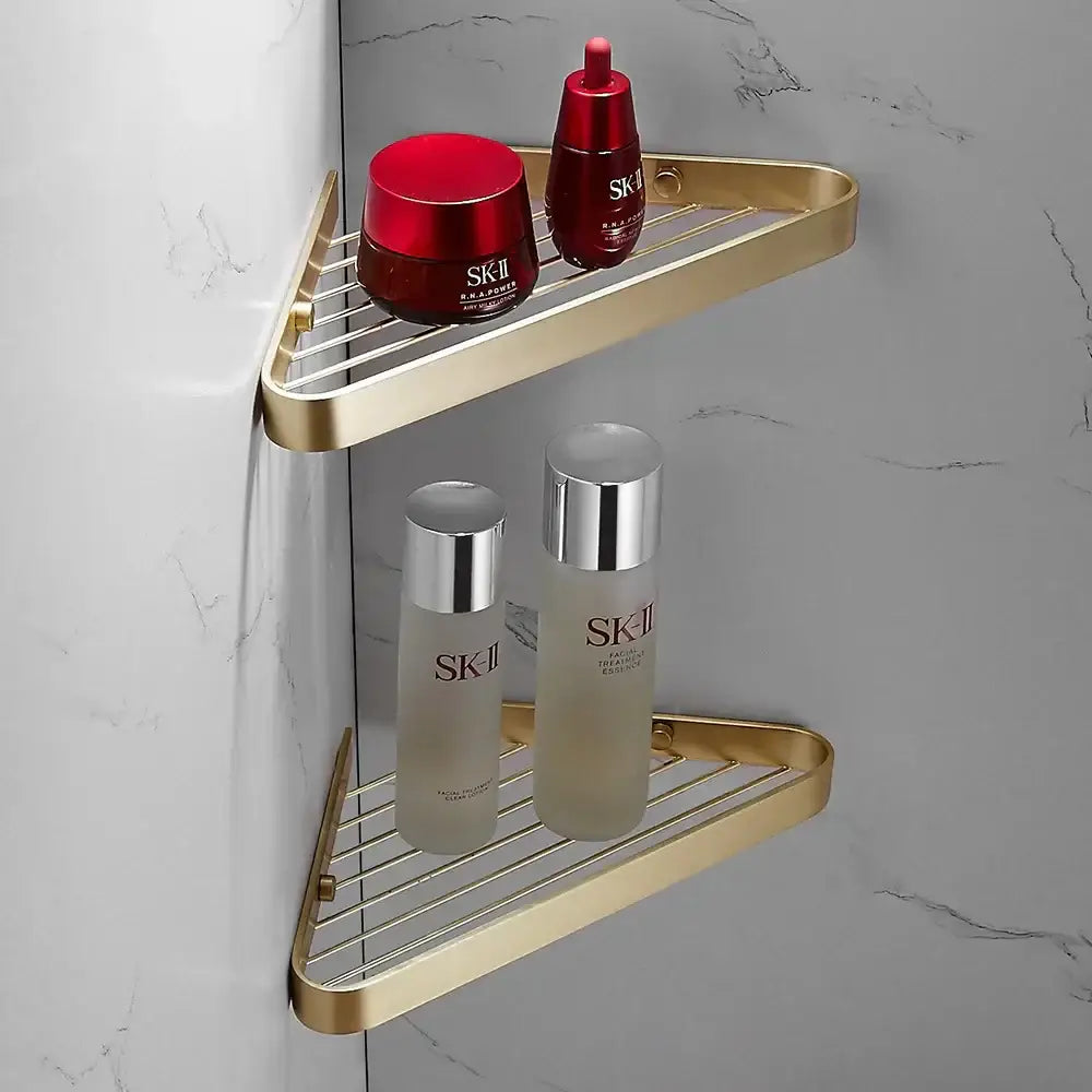 Modern brushed gold brass bath hardware set bathroom towel rack
