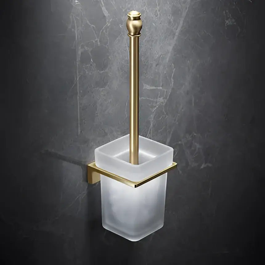 Modern brushed gold brass bath hardware set bathroom towel rack