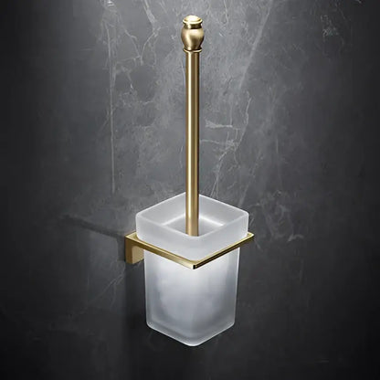Modern brushed gold brass bath hardware set bathroom towel rack