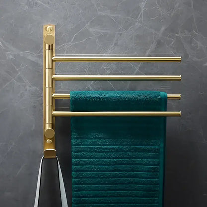 Modern brushed gold brass bath hardware set bathroom towel rack