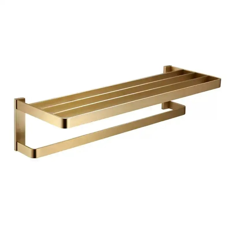 Modern brushed gold brass bath hardware set bathroom towel rack