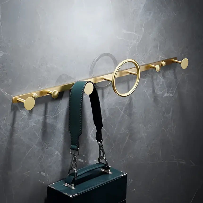 Modern brushed gold brass bath hardware set bathroom towel rack