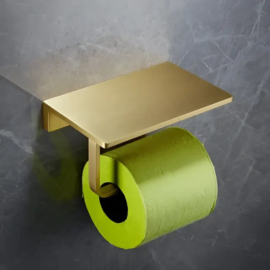 Modern brushed gold brass bath hardware set bathroom towel rack