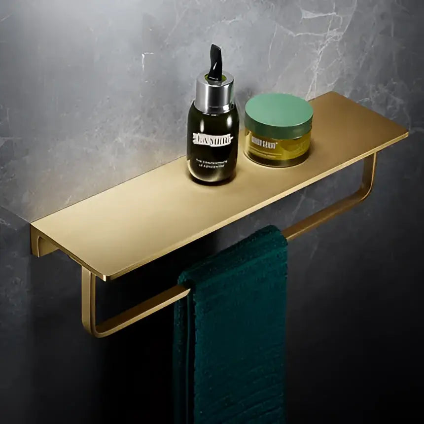 Modern brushed gold brass bath hardware set bathroom towel rack