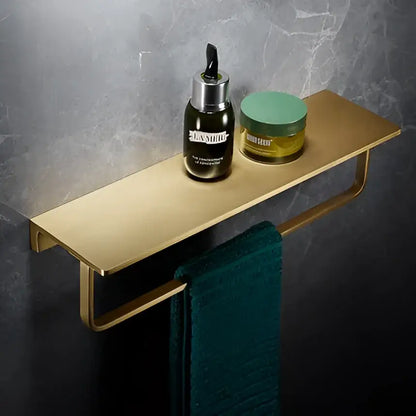 Modern brushed gold brass bath hardware set bathroom towel rack
