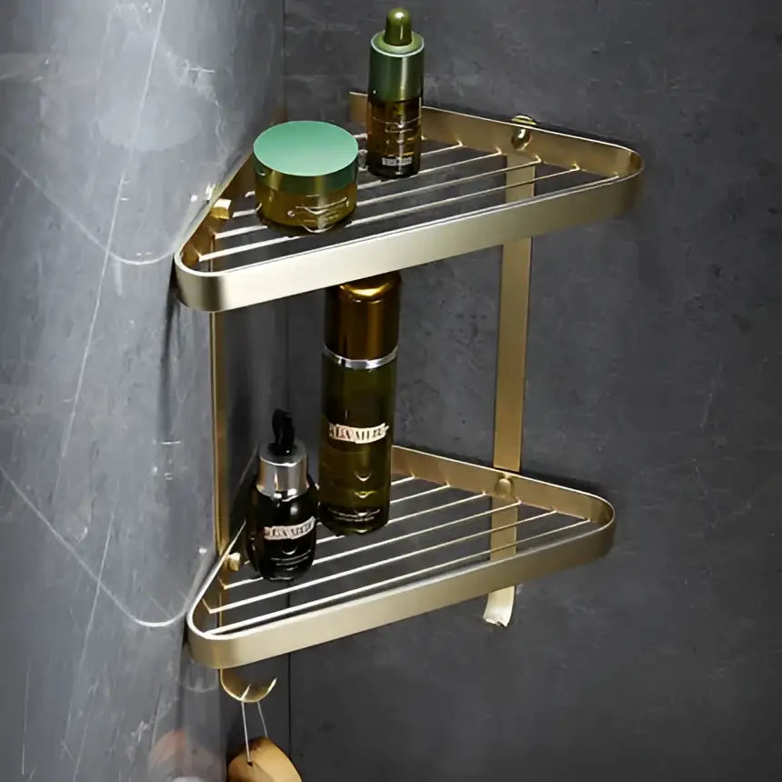 Modern brushed gold brass bath hardware set bathroom towel rack