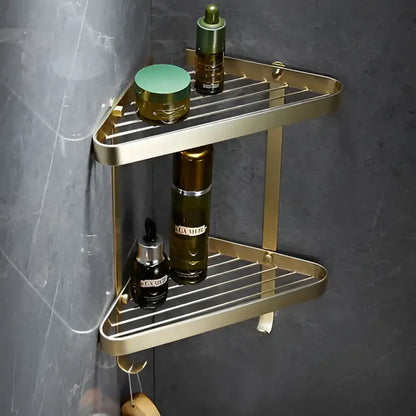 Modern brushed gold brass bath hardware set bathroom towel rack