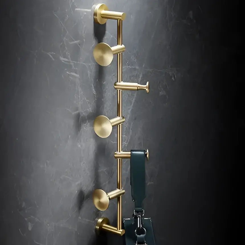 Modern brushed gold brass bath hardware set bathroom towel rack