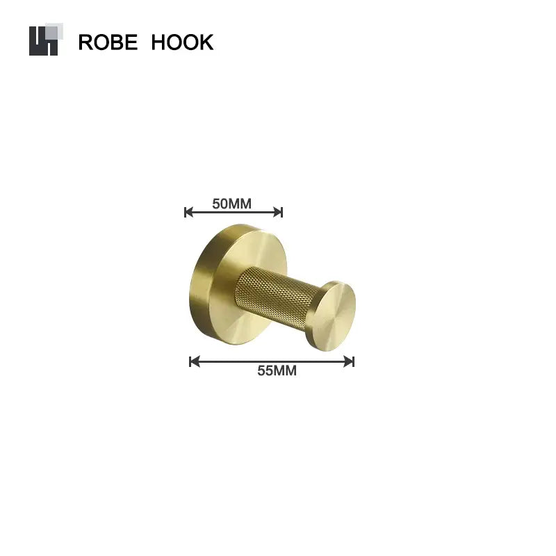 Modern brushed gold brass bathroom accessories set for bathroom