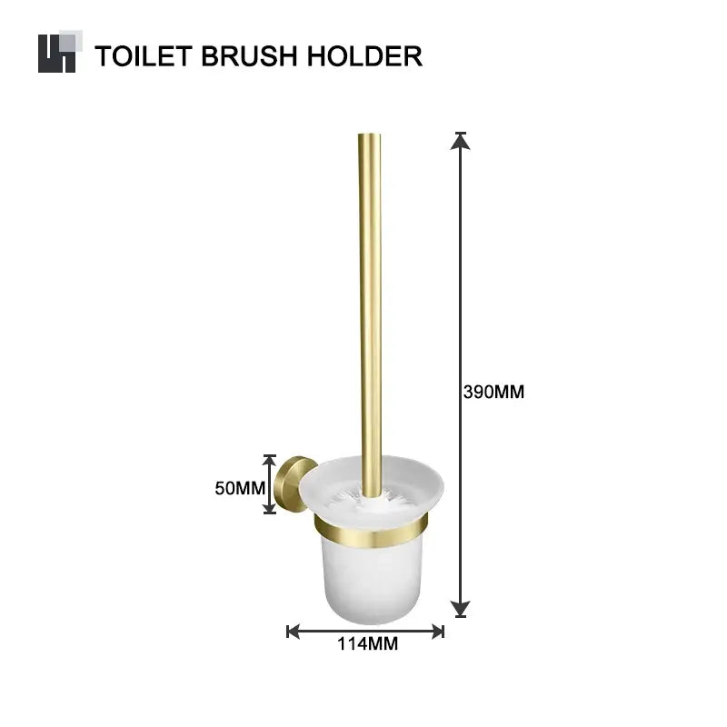Modern brushed gold brass bathroom accessories set for bathroom