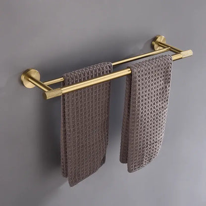 Modern brushed gold brass bathroom accessories set for bathroom
