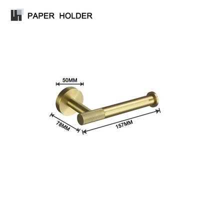 Modern brushed gold brass bathroom accessories set for bathroom