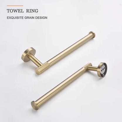 Modern brushed gold brass bathroom accessories set for bathroom