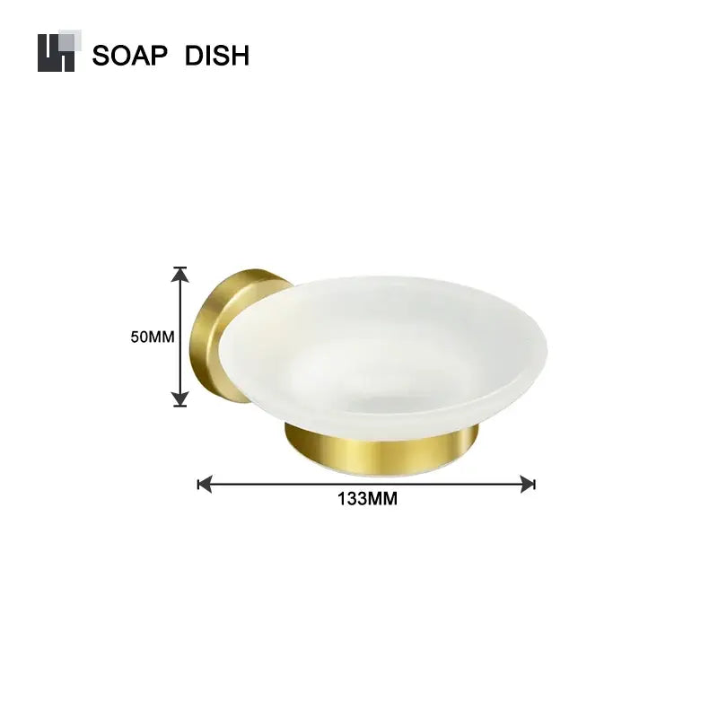 Modern brushed gold brass bathroom accessories set for bathroom