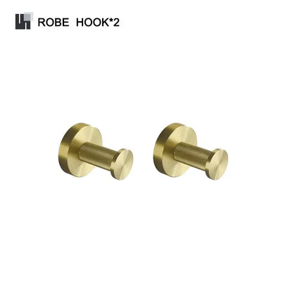 Modern brushed gold brass bathroom accessories set for bathroom