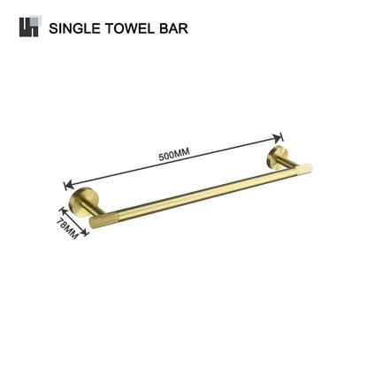 Modern brushed gold brass bathroom accessories set for bathroom