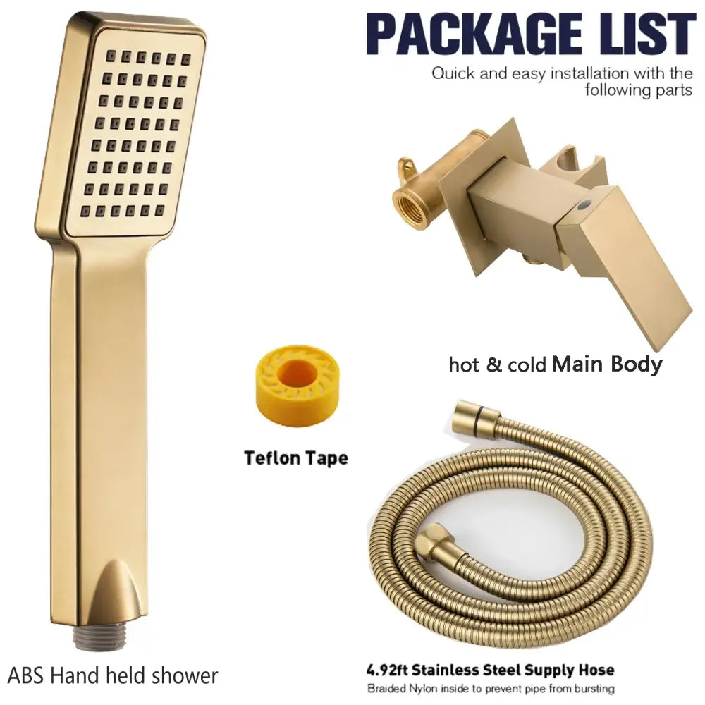 Modern brushed gold hand bidet sprayer kit bathroom shattaf