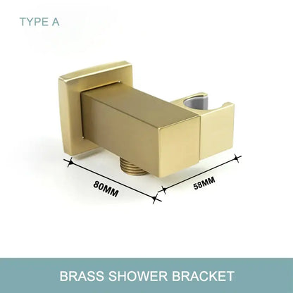 Modern brushed gold hand shower with stainless steel hose bathroom