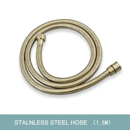 Modern brushed gold hand shower with stainless steel hose bathroom