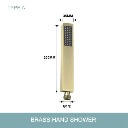 Modern brushed gold hand shower with stainless steel hose bathroom