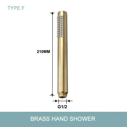 Modern brushed gold hand shower with stainless steel hose bathroom