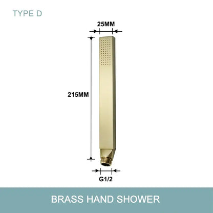Modern brushed gold hand shower with stainless steel hose bathroom
