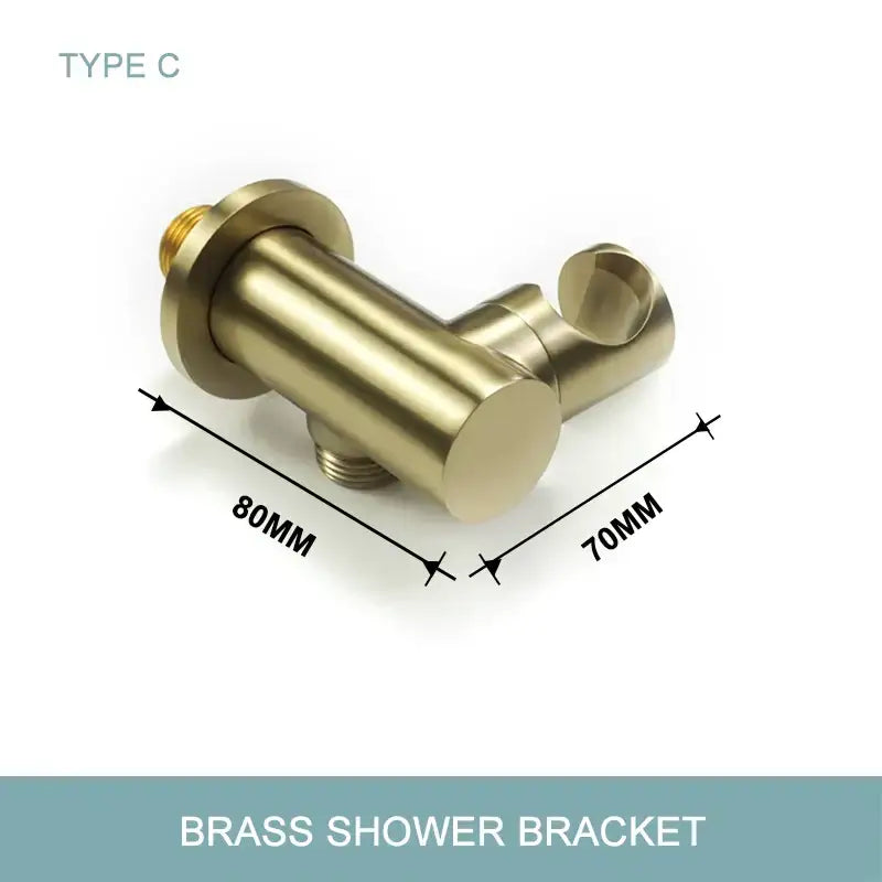 Modern brushed gold hand shower with stainless steel hose bathroom