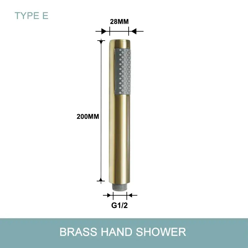 Modern brushed gold hand shower with stainless steel hose bathroom