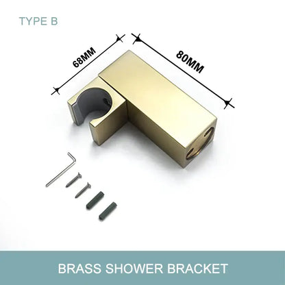 Modern brushed gold hand shower with stainless steel hose bathroom