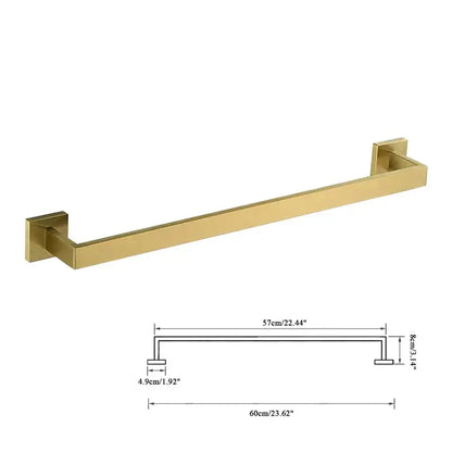 Modern brushed gold hardware set bathroom towel rail and hooks