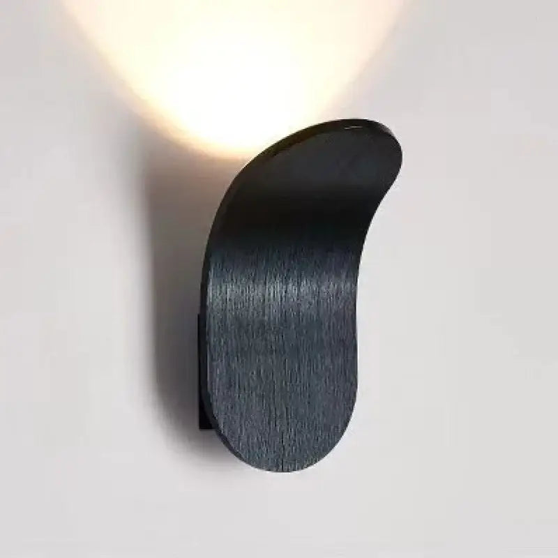 Modern brushed gold led wall lamp living room curved sconce