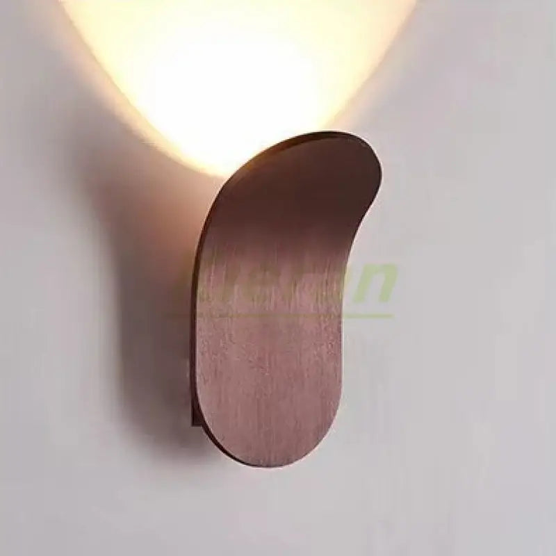 Modern brushed gold led wall lamp living room curved sconce